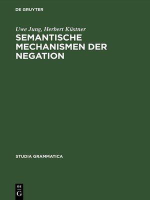 cover image of Semantische Mechanismen der Negation